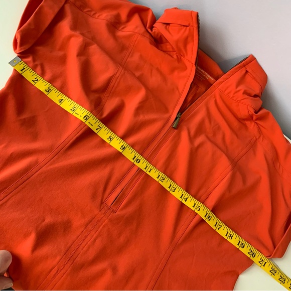 Chicos Zenergy Orange Zip Collar Neema Dress with Pockets! - Picture 12 of 16